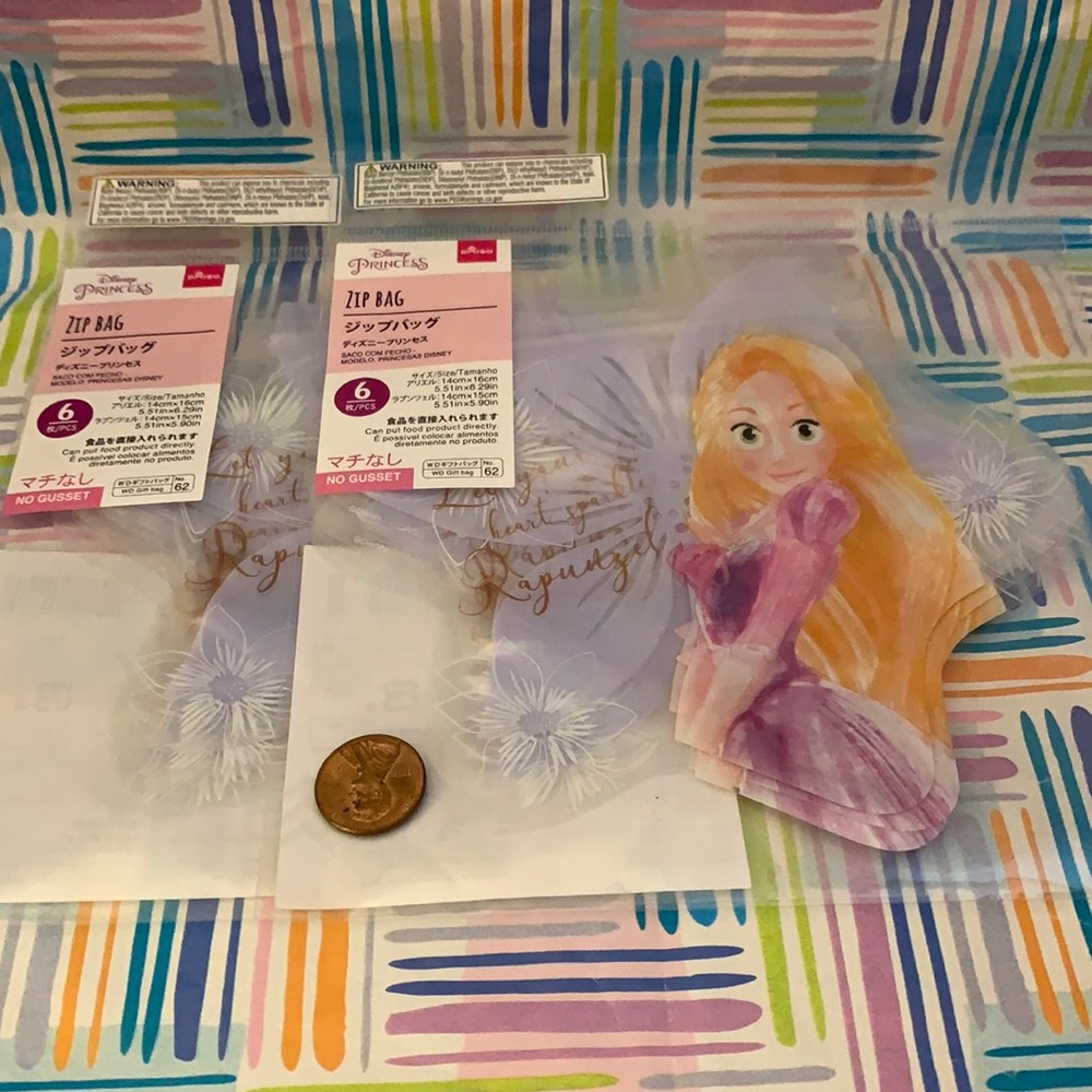 Disney princess rapunzel zip bag